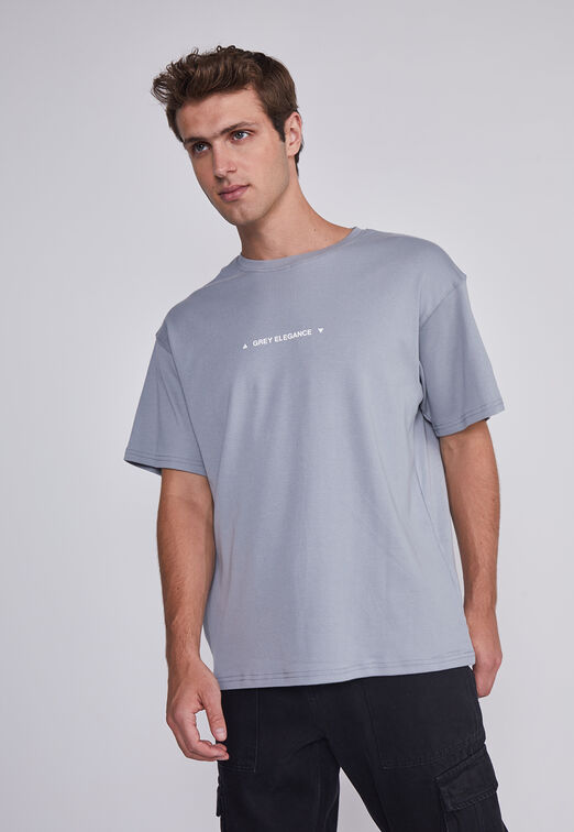 Polera Hombre Basica Gris Sioux